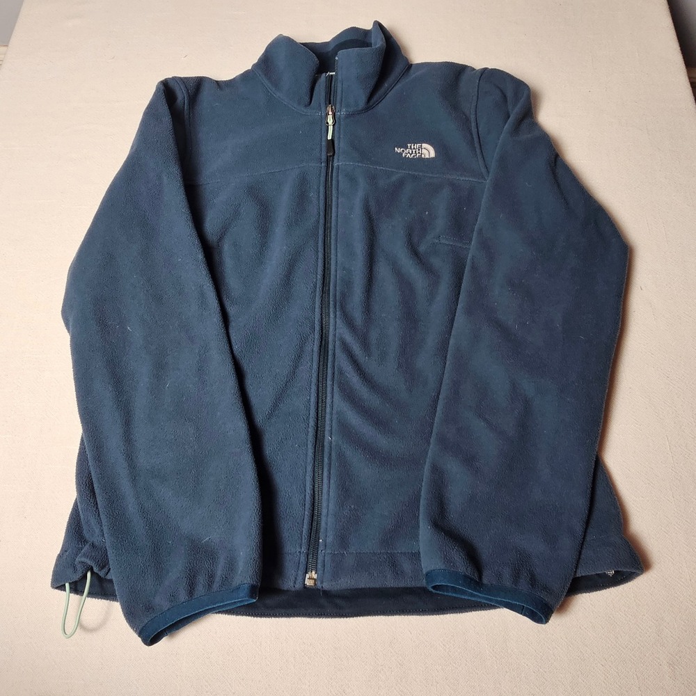 The North Face Womens TKA 100 Glacier Full Zip Fleece Jacket Navy Blue Large L